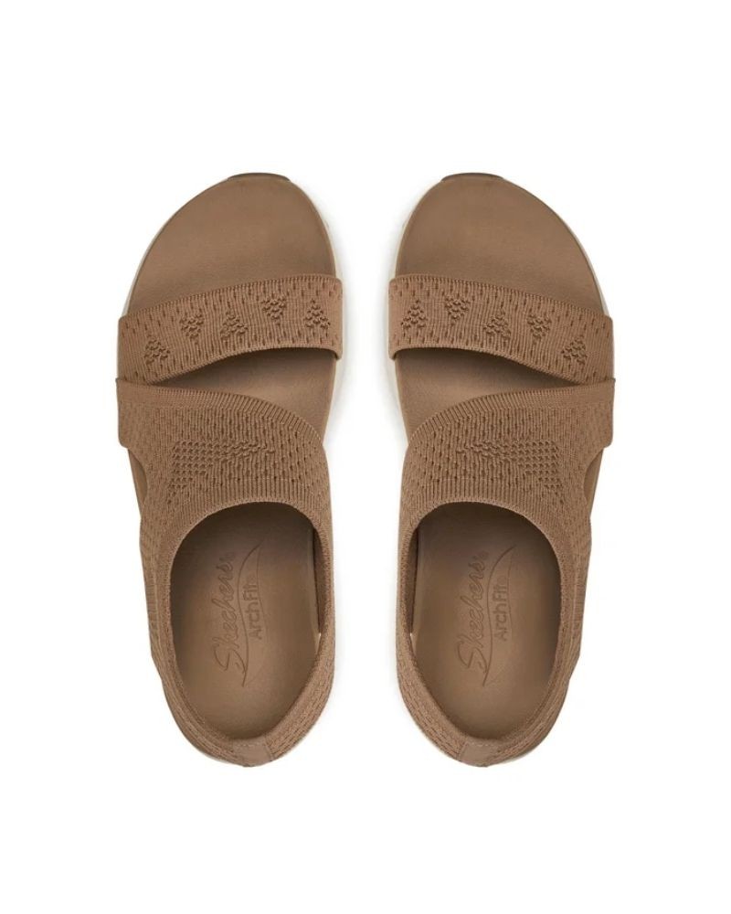  Sandalias Abiertas Fascitis plantar Mujer SKECHERS Marrón 119458 ARCH FIT BRIGHTEST DAY