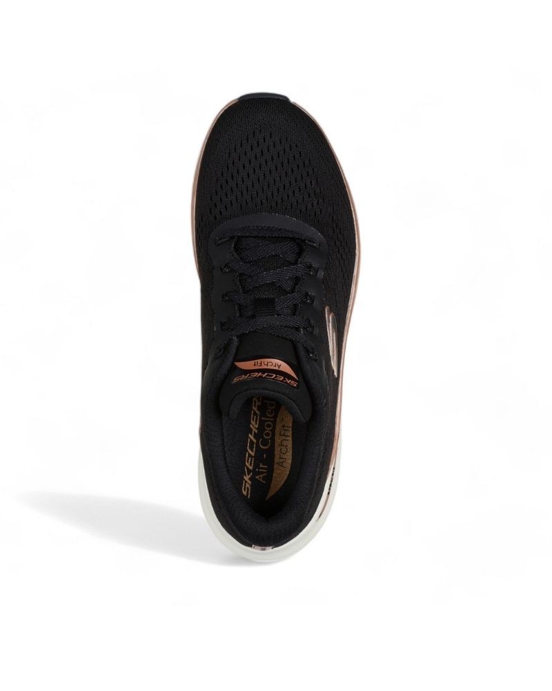  Zapatillas Bajas Fascitis plantar Mujer SKECHERS Negro 150067 ARCH FIT 2 0 GLOW THE DISTANCE