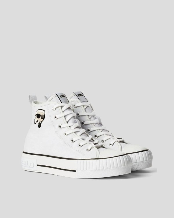 Sapatilhas Altas Mulher Karl Lagerfeld Branco KL60445T KAMPUS MAX