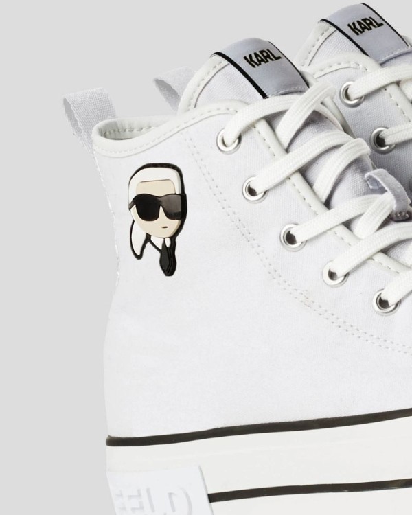 Sapatilhas Altas Mulher Karl Lagerfeld Branco KL60445T KAMPUS MAX