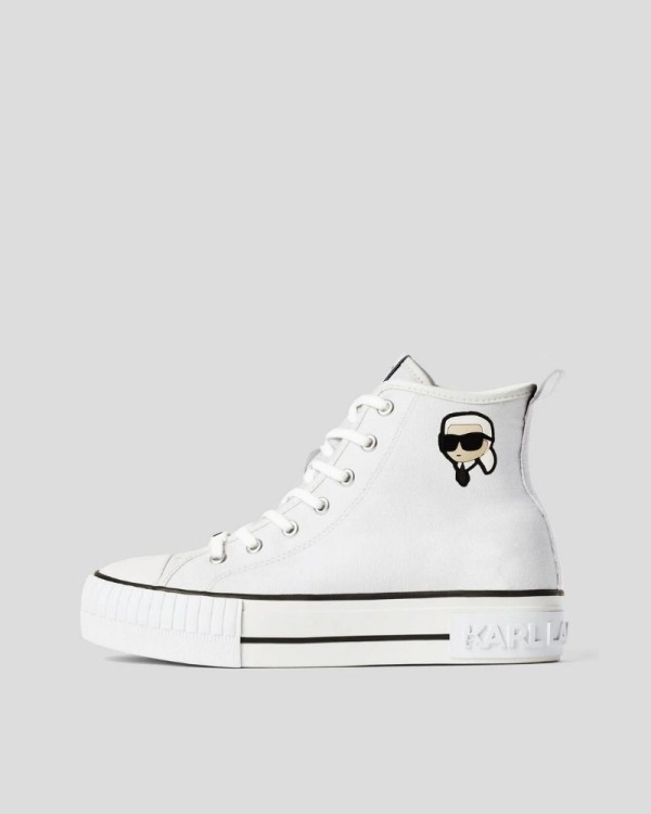 Sapatilhas Altas Mulher Karl Lagerfeld Branco KL60445T KAMPUS MAX