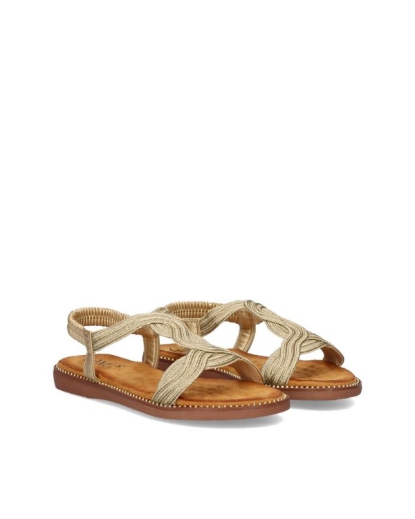 Sandalias Abertas Mulher EXE Ouro ZF1982 F6