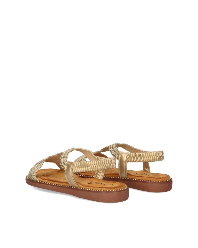  Sandalias Abiertas Mujer EXE Oro ZF1982 F6