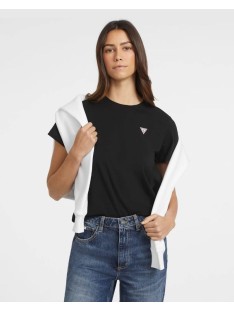 T-shirts Manga curta Mulher GUESS Preto W4YI10 J1314