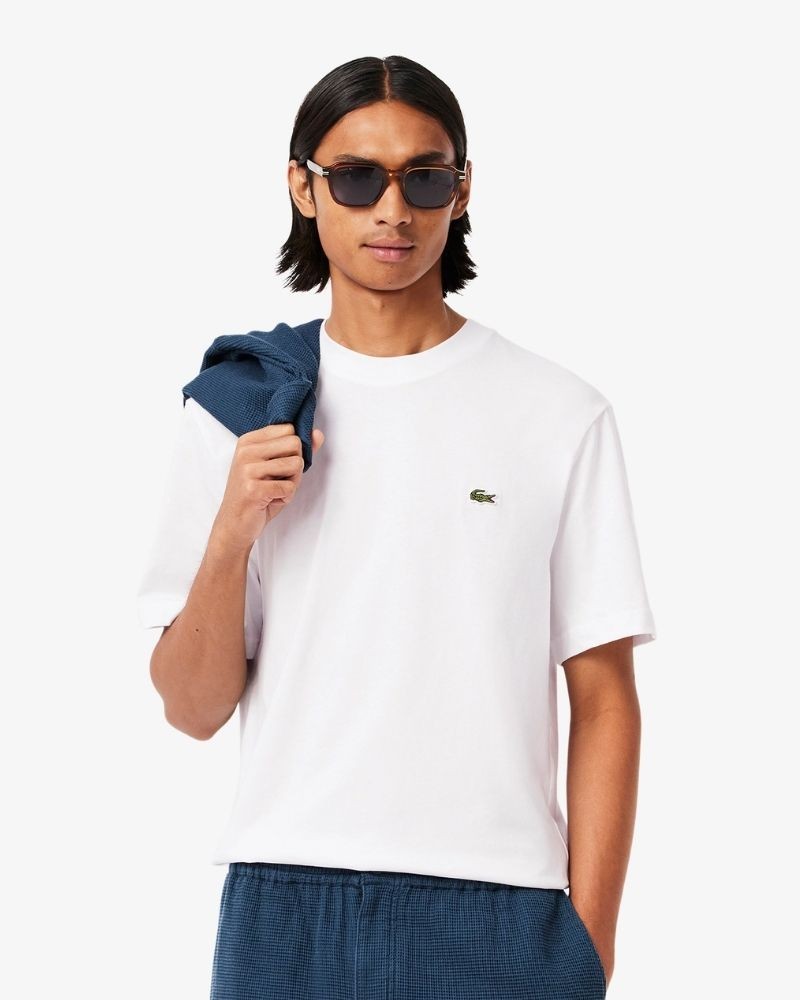 T-shirts Manga curta Homem LACOSTE Branco TH7318
