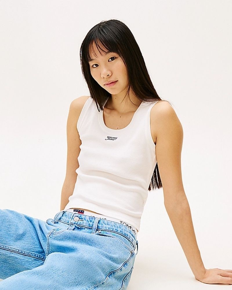 T-shirts Top Mulher TOMMY HILFIGER Nude DW0DW21369