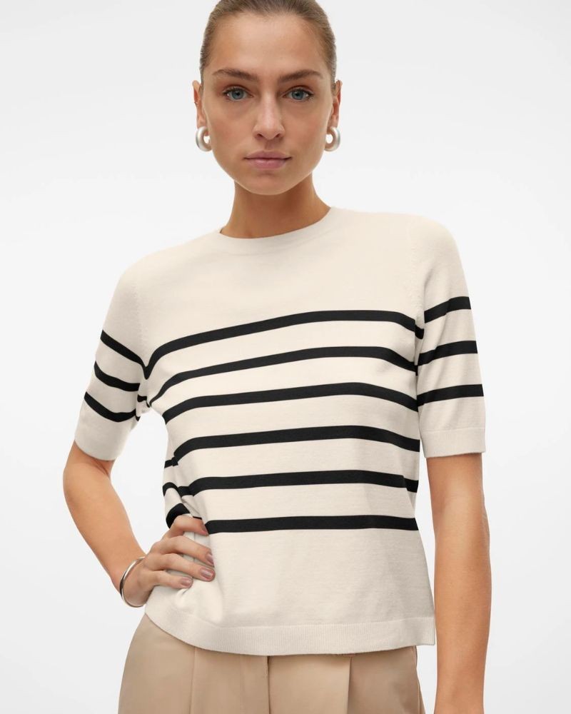  Jersey Manga corta Mujer VERO MODA Beige 10306829 SABA