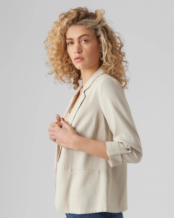 T-shirt manga comprida Mulher VERO MODA Bege 10279700 JESMILO