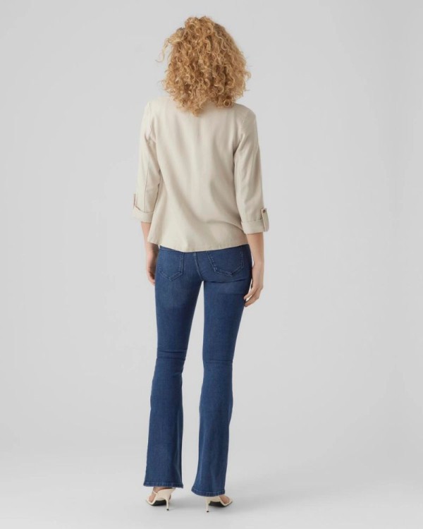 T-shirt manga comprida Mulher VERO MODA Bege 10279700 JESMILO