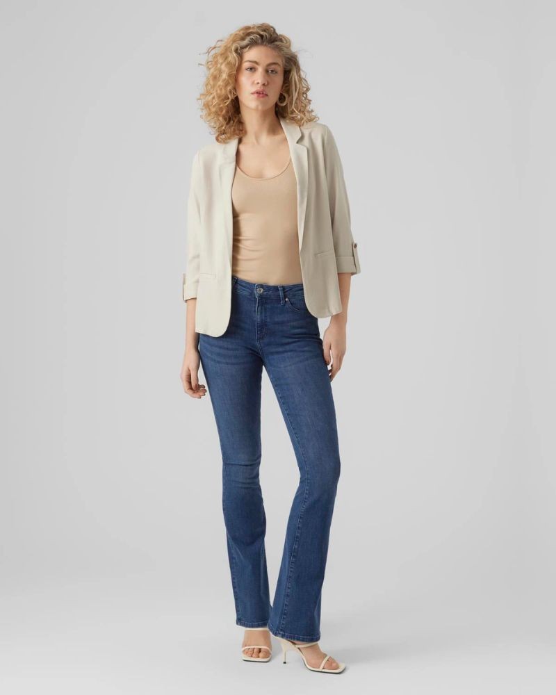  Jersey Manga larga Mujer VERO MODA Beige 10279700 JESMILO