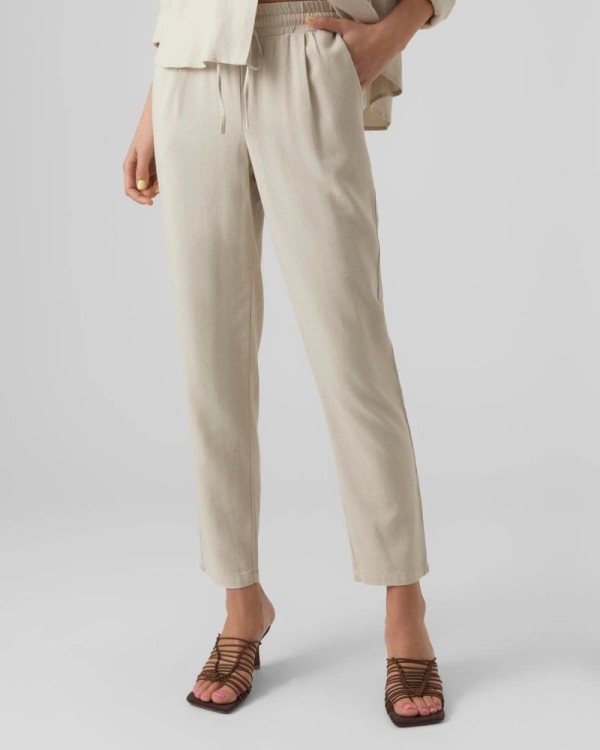 Calças Mulher VERO MODA Bege 10279691 JESMILO