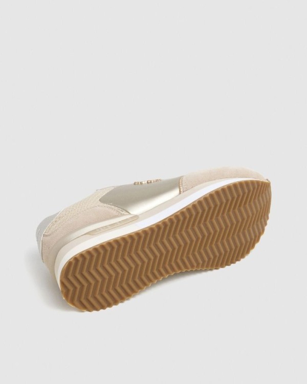  Zapatillas Bajas Mujer PEPE JEANS Beige PLS60033 RUSPER SHINE