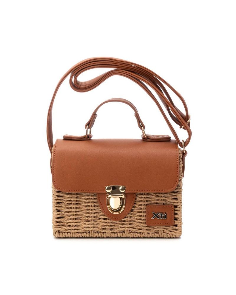 Bolsos de Rafia Mulher XTI Castanho 184429