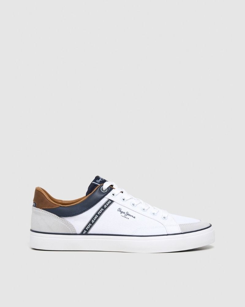 Sapatilhas Baixas Homem PEPE JEANS Branco PMS31073 KENTON STAGE M