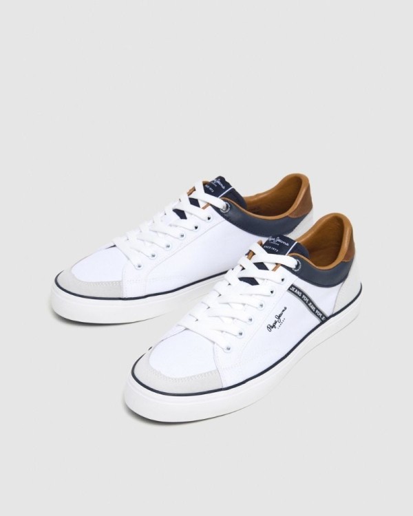 Sapatilhas Baixas Homem PEPE JEANS Branco PMS31073 KENTON STAGE M