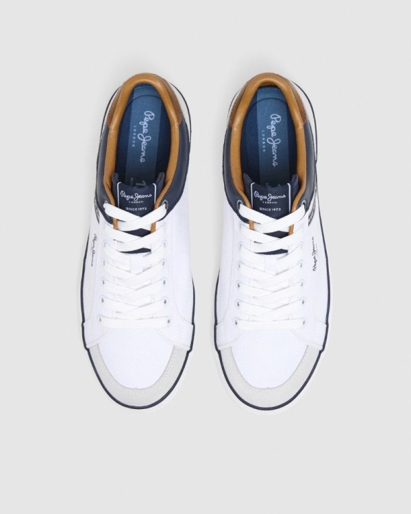 Sapatilhas Baixas Homem PEPE JEANS Branco PMS31073 KENTON STAGE M