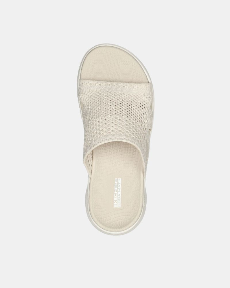  Sandalias Chancletas Mujer SKECHERS Nude 141425 GO WALK FLEX ELATION
