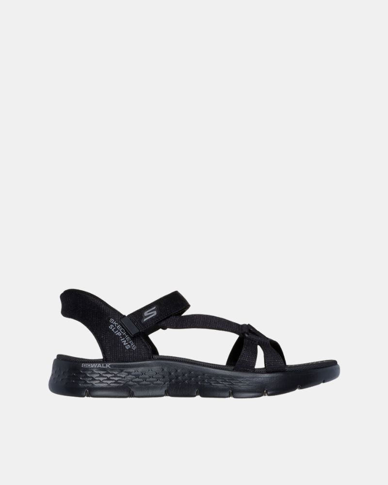  Sandalias Abiertas Mujer SKECHERS Negro 141481 SLIP INS GO WALK FLEX ILLUMINATE