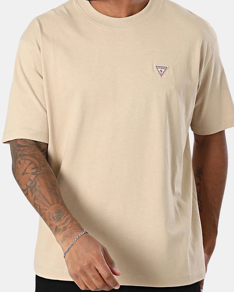 T-shirts Manga curta Homem GUESS Castanho M4YI46 K8FQ4