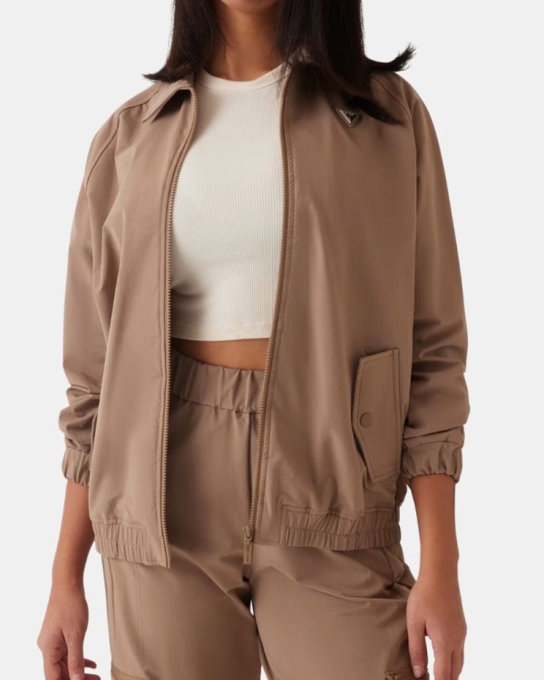 Casacos sem capuz Mulher GUESS Beige V5RQ09 WGUK0