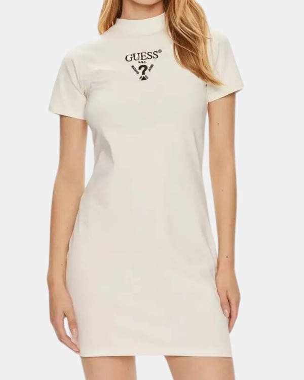 Vestidos Manga Curta Mulher GUESS Branco V4YK02 KCDH1