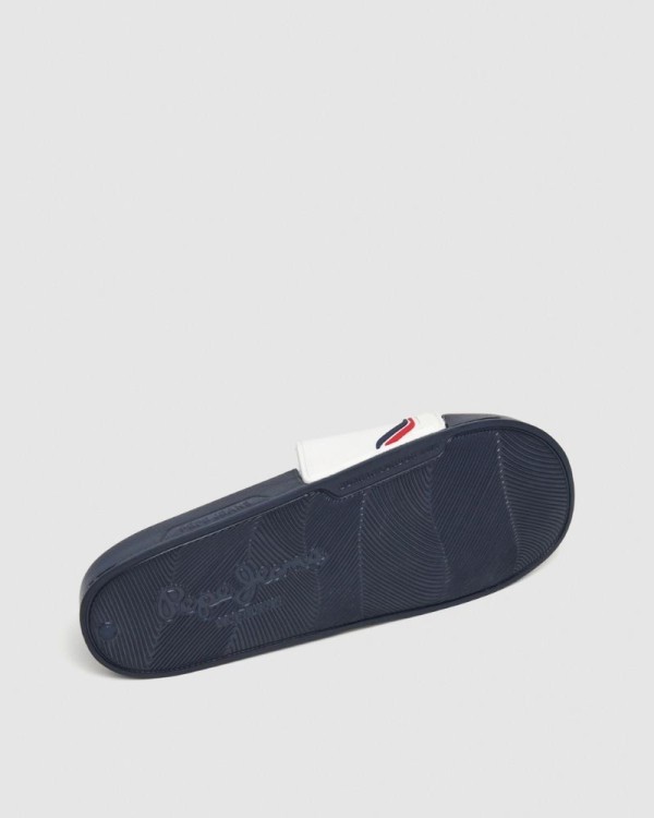 Sandálias Chinelos Homem PEPE JEANS Branco PMS70160 SLIDER ORIGIN M