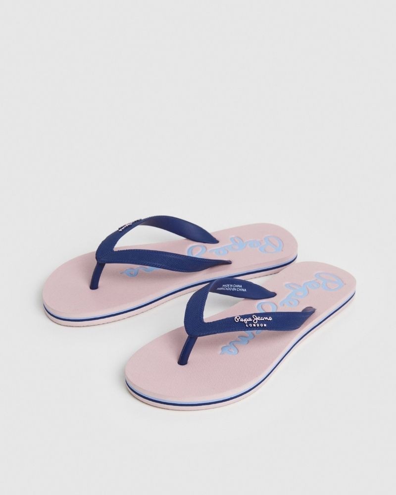  Sandalias Chancletas Mujer PEPE JEANS Azul PLS70124 BAY BEACH BRAND