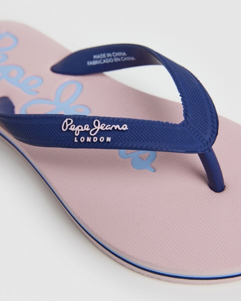  Sandalias Chancletas Mujer PEPE JEANS Azul PLS70124 BAY BEACH BRAND