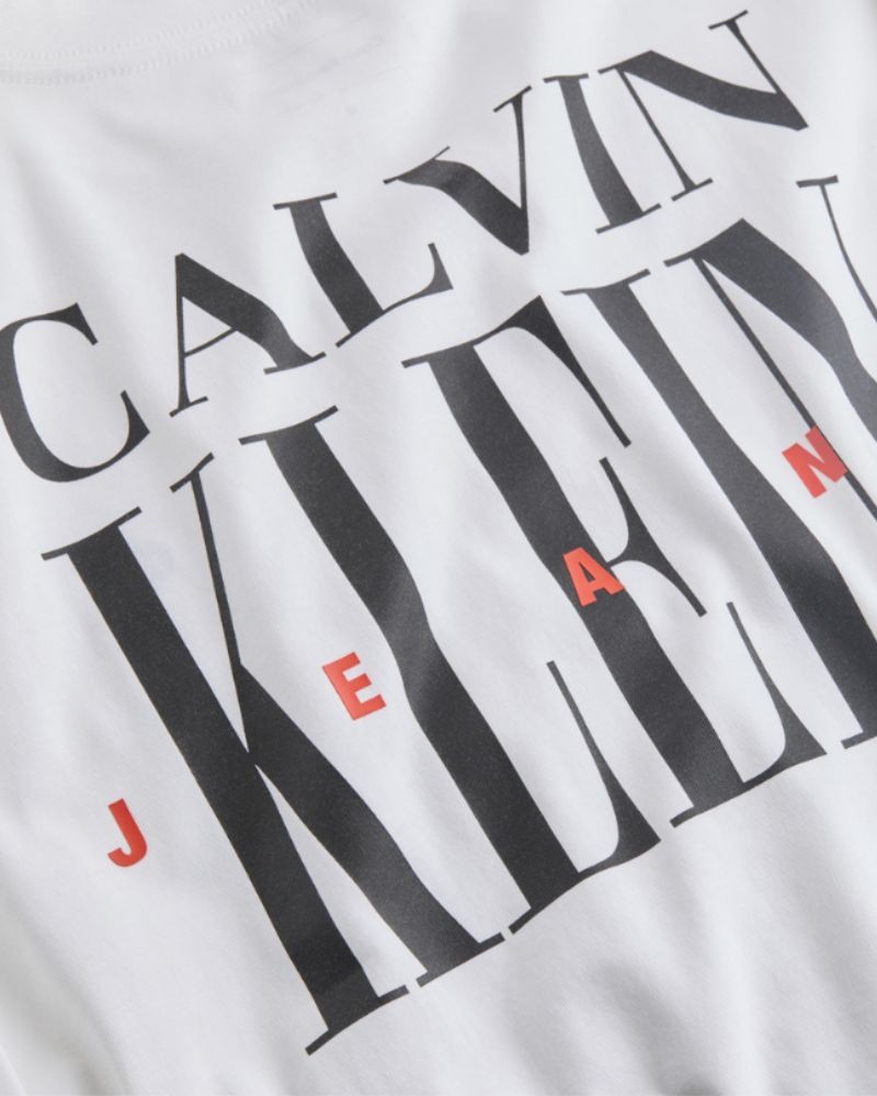 T-shirts Manga curta Homem CALVIN KLEIN Branco J30J327473