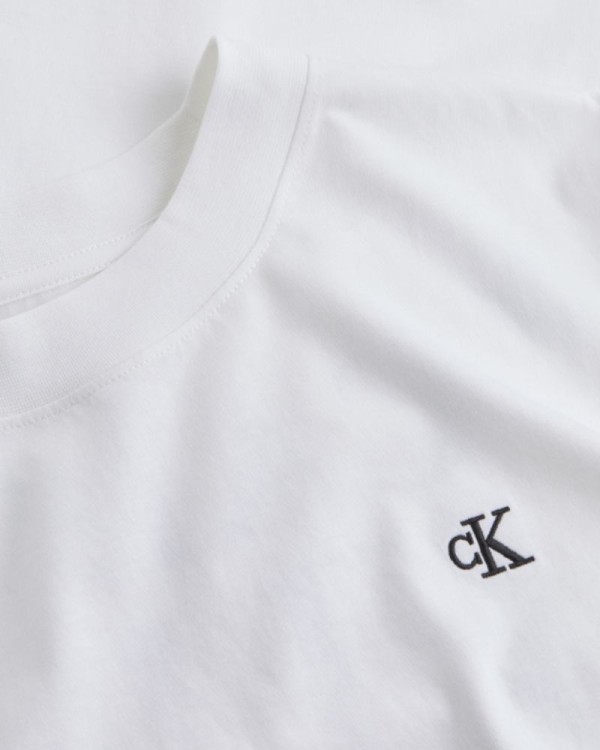T-shirts Manga curta Homem CALVIN KLEIN Branco J30J327473