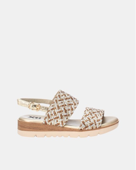  Sandalias Abiertas Mujer XTI Oro 143948