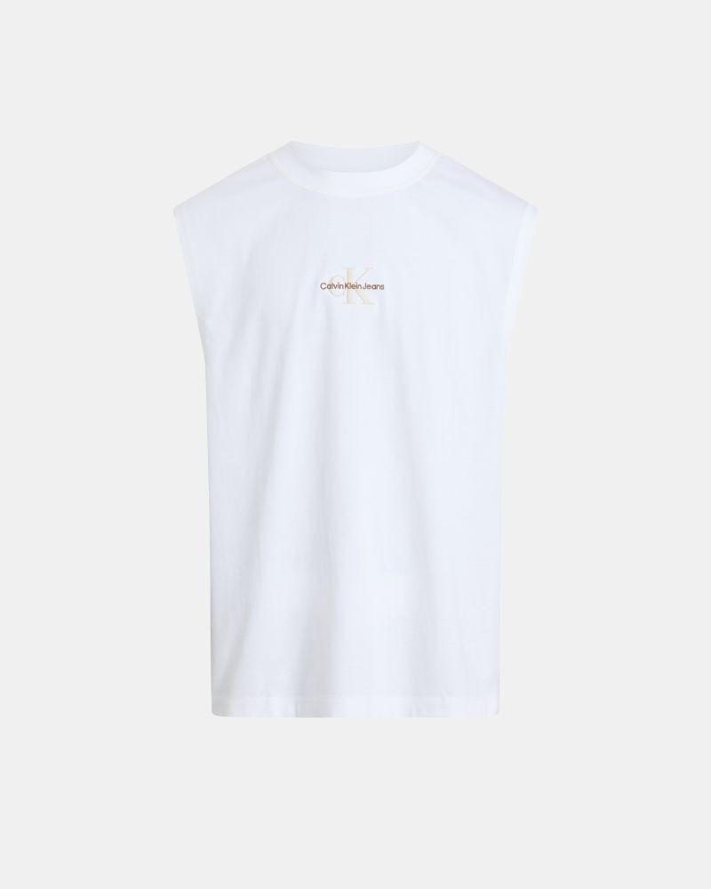 T-shirts Manga curta Homem CALVIN KLEIN Branco J30J327493