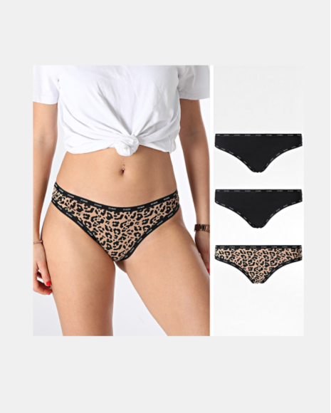 Ropa interior Partes de abajo Mujer GUESS Negro O4GG24 K6YW1 PRINTED BASIC THONG
