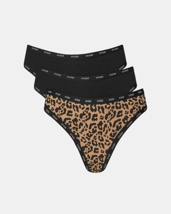 Roupa Interior Parte de Baixo Mulher GUESS Preto O4GG24 K6YW1 PRINTED BASIC THONG