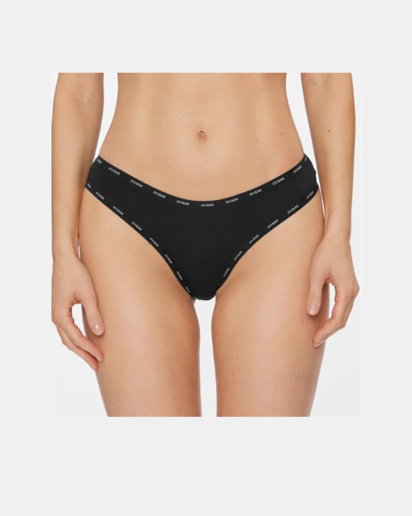 Roupa Interior Parte de Baixo Mulher GUESS Preto O4GG24 K6YW1 PRINTED BASIC THONG