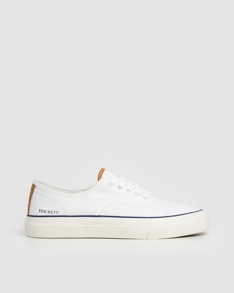 Sapatilhas Baixas Homem HACKETT Branco HMS21480 BLAKE SMART