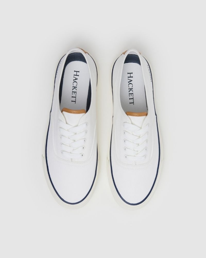 Sapatilhas Baixas Homem HACKETT Branco HMS21480 BLAKE SMART
