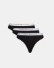Cuecas Thong TOMMY HILFIGER Preto UW0UW055300SI 3 PACK