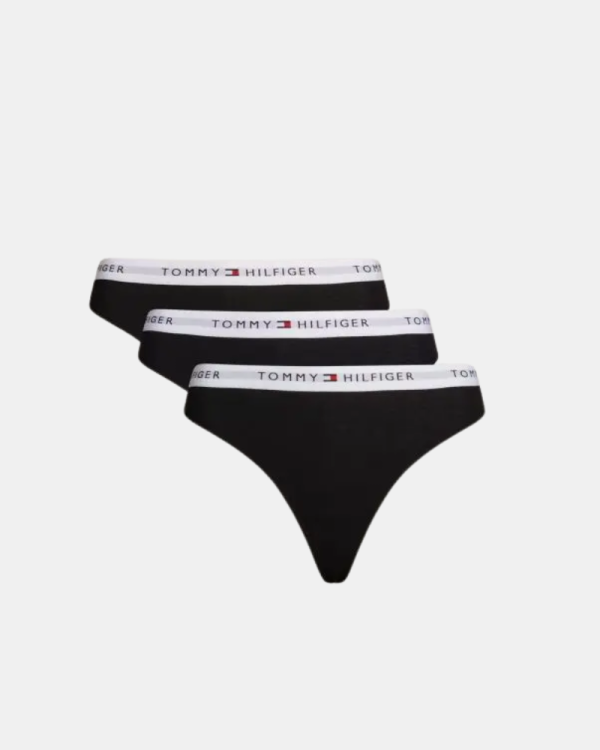  Ropa interior Boxer Mujer TOMMY HILFIGER Negro UW0UW055300SI 3 PACK THONG