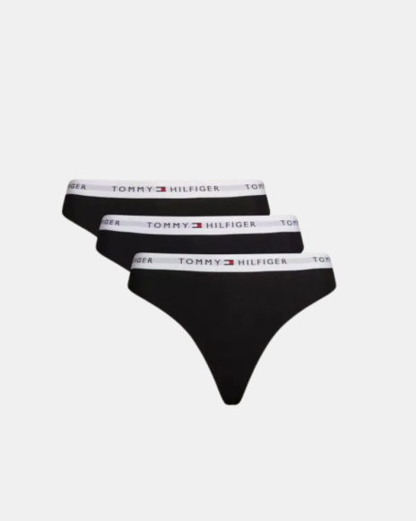  Ropa interior Boxer Mujer TOMMY HILFIGER Negro UW0UW055300SI 3 PACK THONG