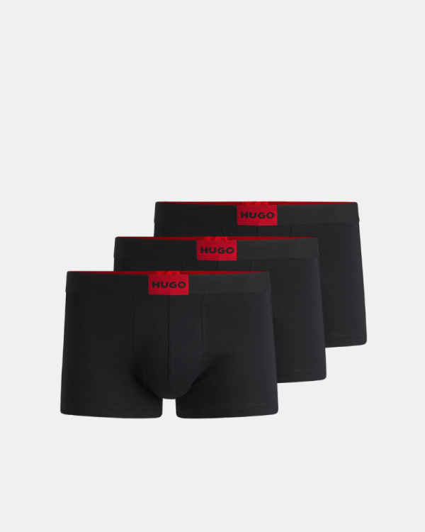 Cuecas Boxer Homem HUGO Preto 50532797 TRUNK TRIPLET GALAXY
