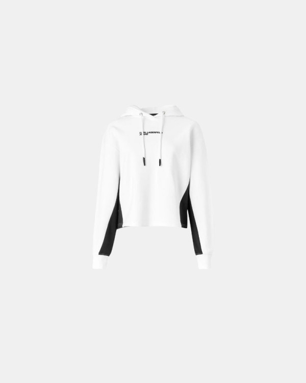Casacos com Capuz Hoodie Mulher Karl Lagerfeld Branco A1W20017