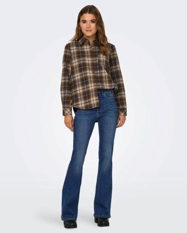  Pantalones Mujer ONLY Azul 15318462 ONLROSE HW RETRO FLARED