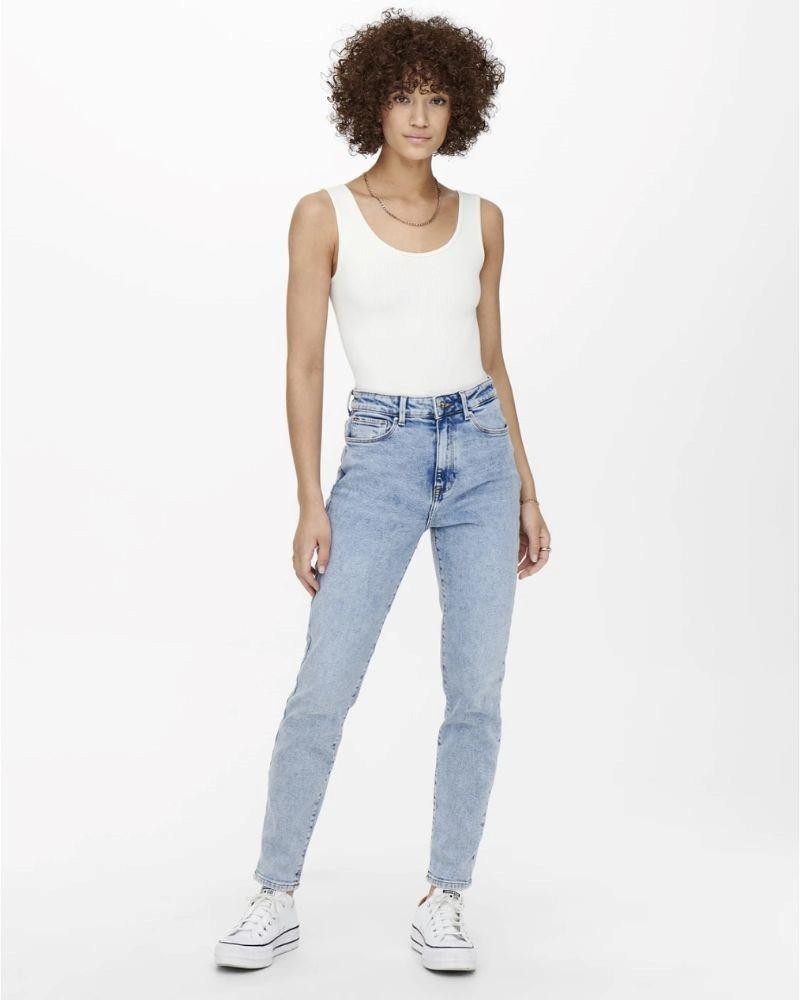 Calças de Gangas ONLY Mulher Azul 15248715 ONLEMILY STRETCH