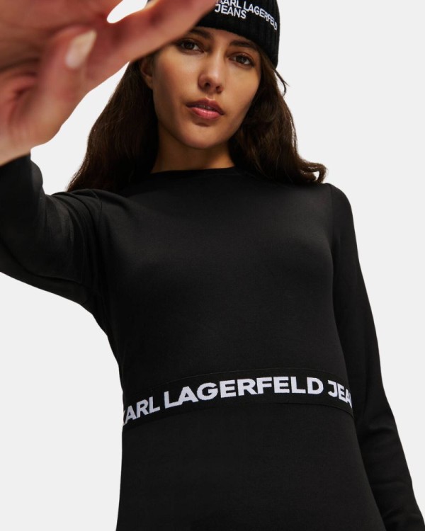  Vestidos  Manga larga Mujer Karl Lagerfeld Negro A1W13009