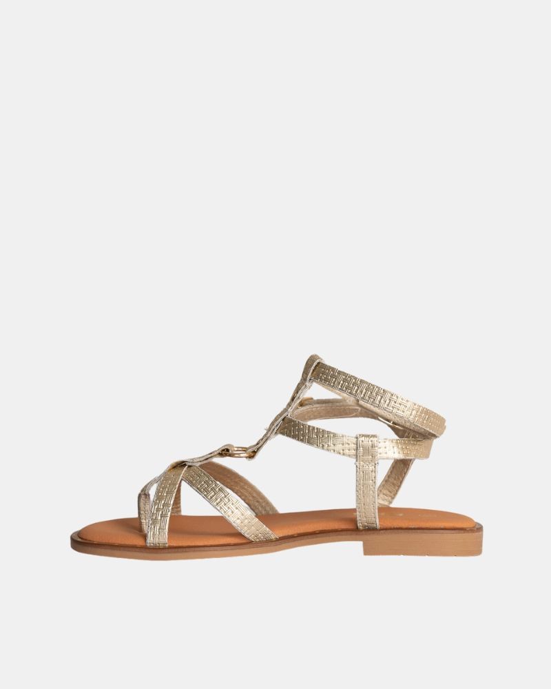  Sandalias Abiertas Mujer RKS Oro 122492