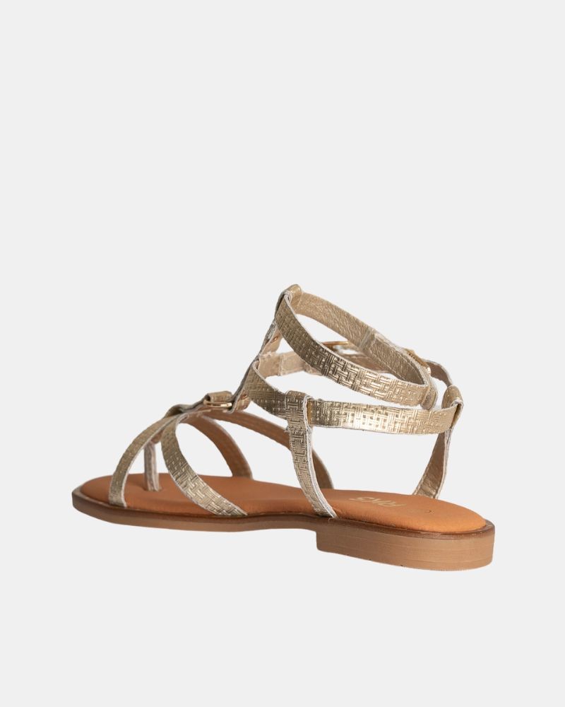  Sandalias Abiertas Mujer RKS Oro 122492