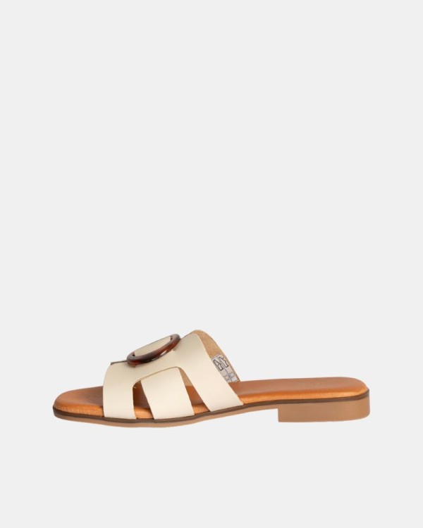 Sandalias Abertas Mulher RKS Beige 3064