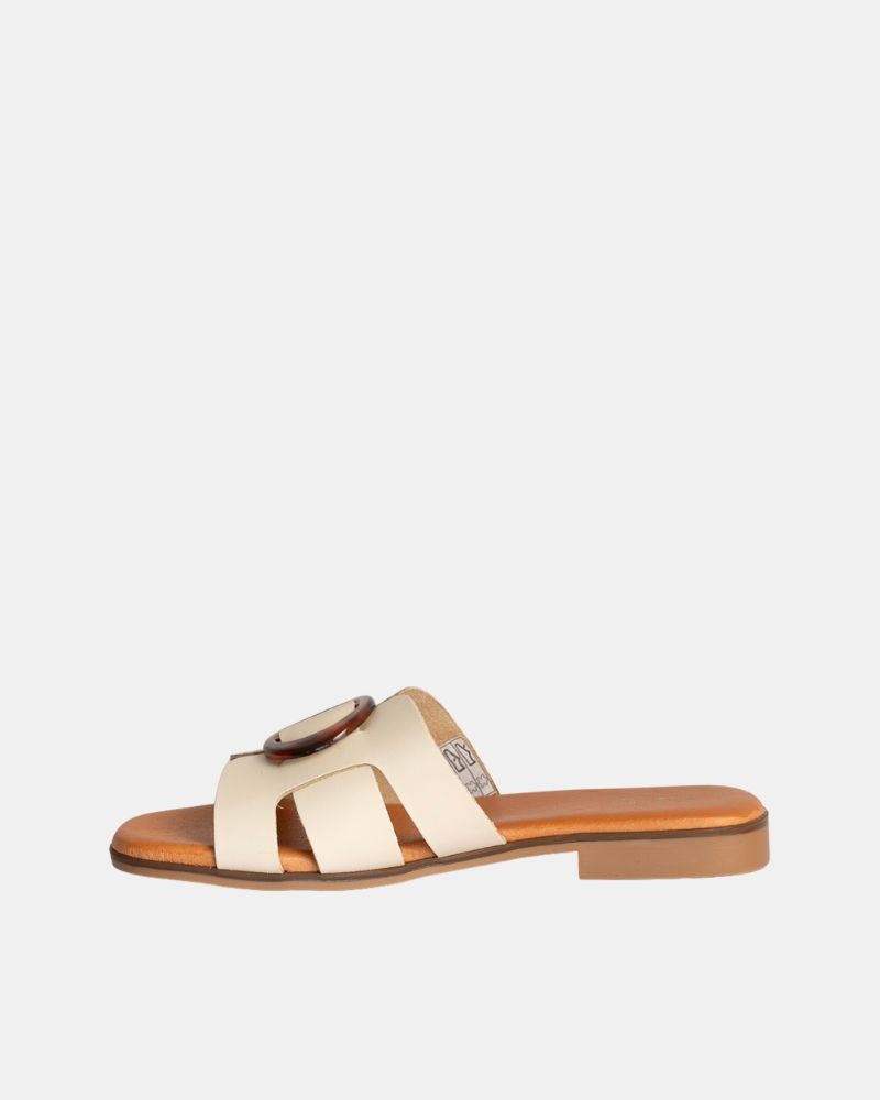 Sandalias Abertas Mulher RKS Beige 3064