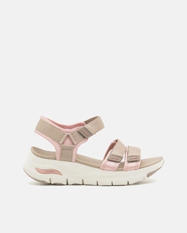 Sandálias Fascite Plantar Mulher SKECHERS Rosa 119305 ARCH FIT FRESH BLOOM